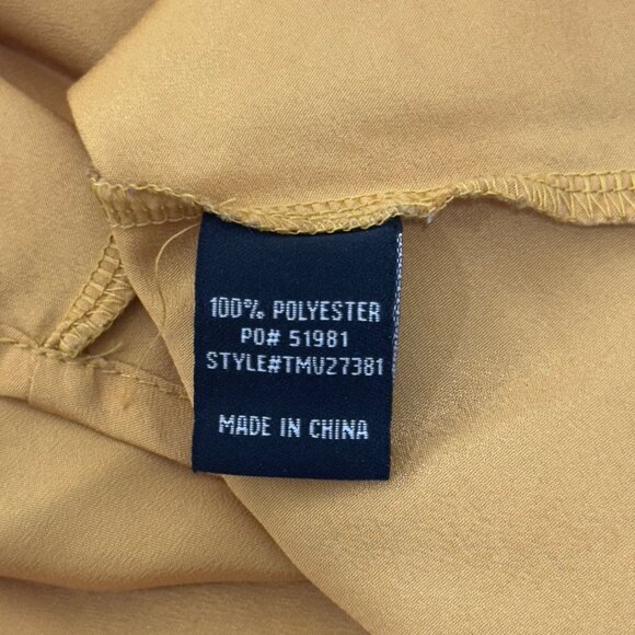 Vintage Timing Y2K Musthard Yellow Ruffle Front Cami Top Women SZ Medium - Picture 4 of 9